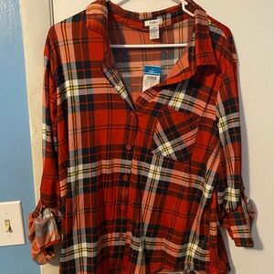 New with tags button up plaid shirt